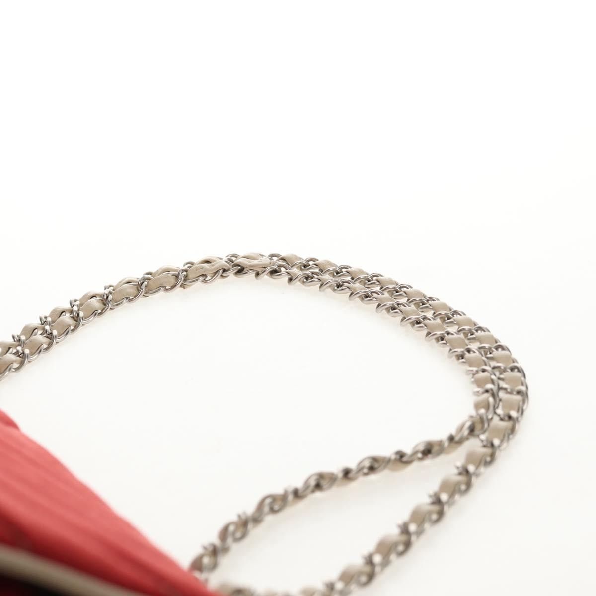 Chanel Leo Lion Flap Bag Chevron Jersey, RED, COTTON, Shoulder bag