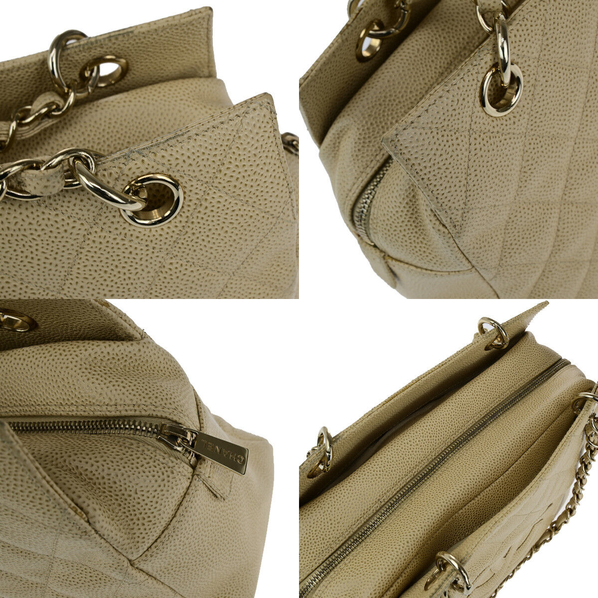 Chanel Petite Timeless Tote Stitched Calfskin, BEIGE, CALFSKIN, Shoulder bag