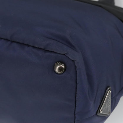 Prada Convertible Double Tote Tessuto, Navy, Nylon, Tote Bag
