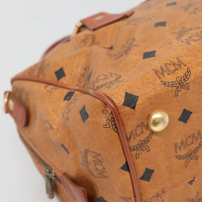 MCM Visetos Handbag Canvas and Leather, BROWN, PVC, Handbag