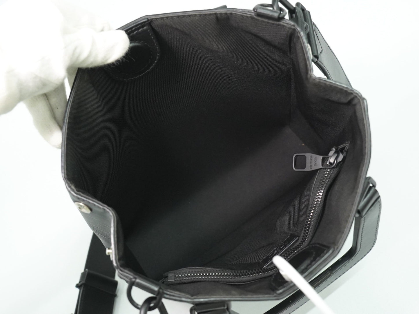 Louis Vuitton Sac Plat Fold Bag Epi Leather, BLACK, LEATHER, Handbag