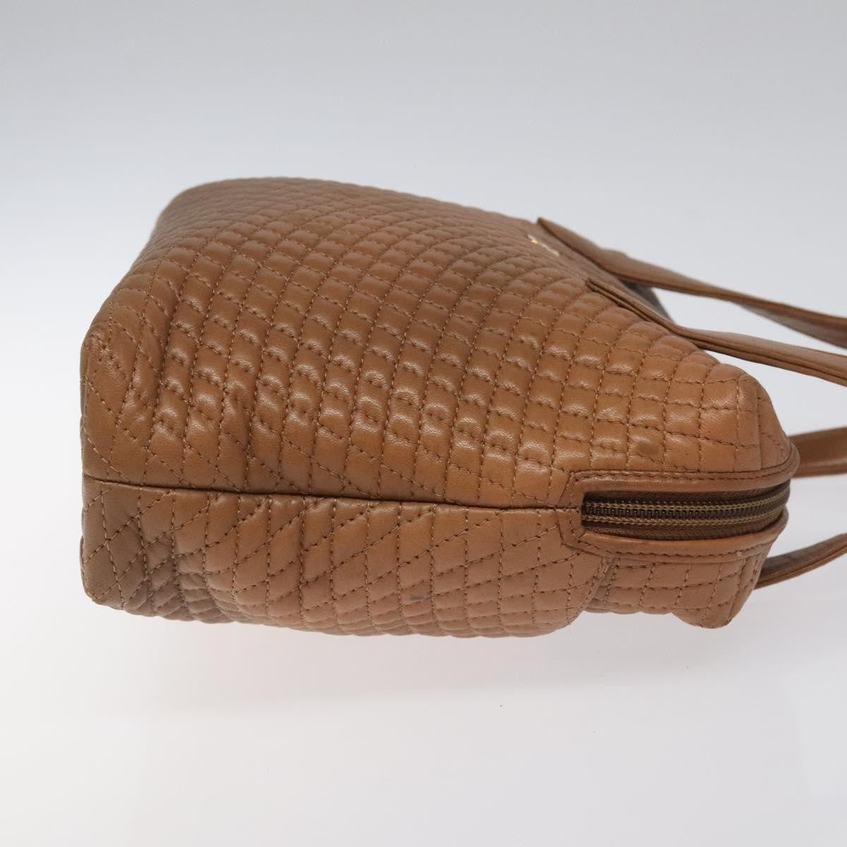 Bally Vintage Handbag Quilted Leather, Brown, Leather, Handbag