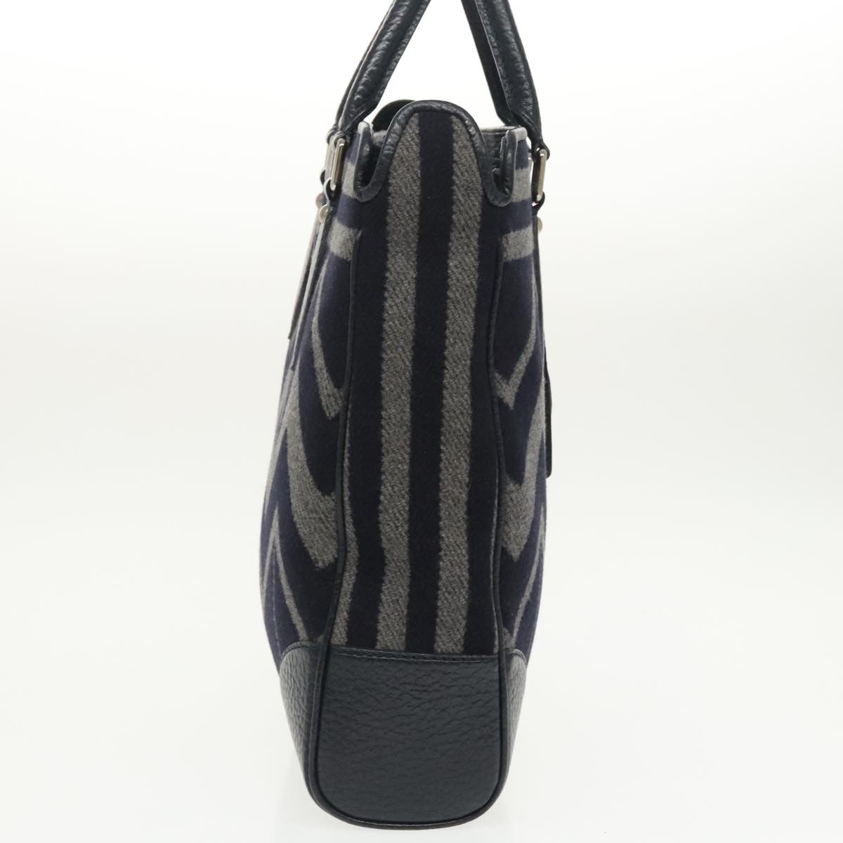 Louis Vuitton Vail Blanket Cabas Wool with Leather, NAVY, WOOL, Tote bag