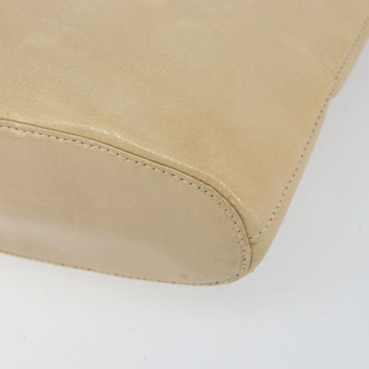 Prada Vintage Shoulder Bag Leather, BEIGE, LEATHER, Shoulder bag