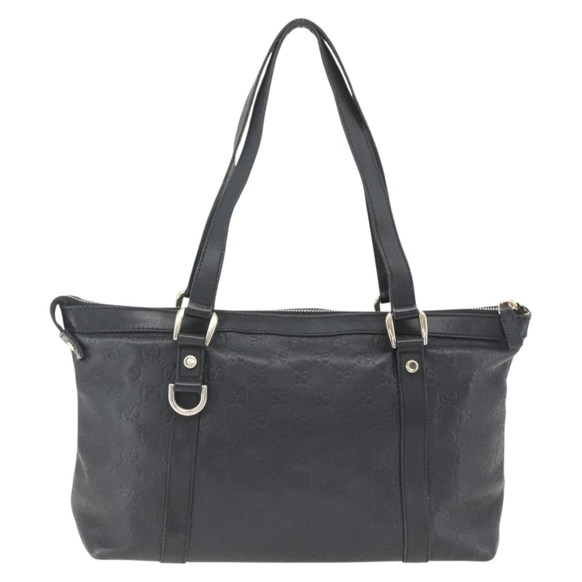 Gucci Abbey Zip Tote Guccissima, BLACK, CANVAS, Tote bag