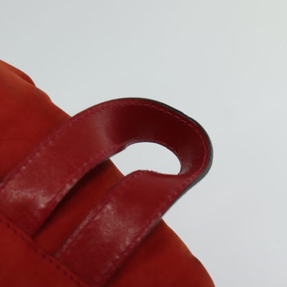 Salvatore Ferragamo Gancini Backpack Suede, RED, SUEDE, Backpack