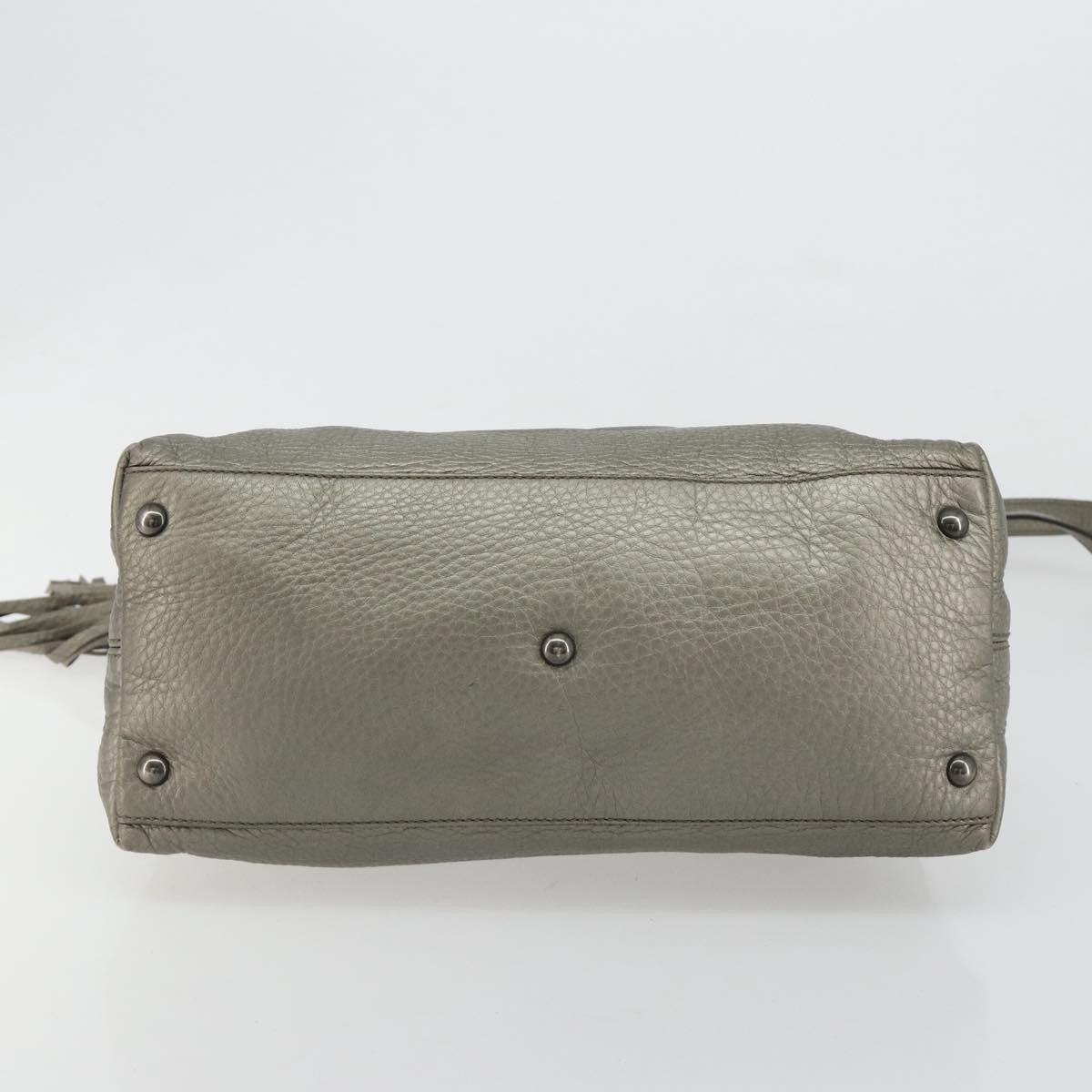 Gucci Soho Convertible Top Handle Bag Leather, Silver, Leather, Handbag