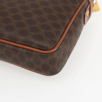 Celine Macadam Pochette Canvas and Leather, BROWN, PVC, Clutche & pouche
