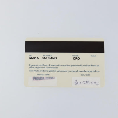 Prada Continental Wallet Saffiano Leather, GOLD, LEATHER, Wallets