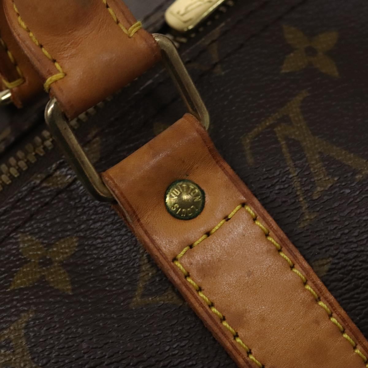 Louis Vuitton Keepall Bag Monogram Canvas, BROWN, CANVAS, Travel bag