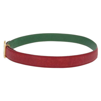 Hermes Constance Belt Leather, RED, LEATHER, Belts