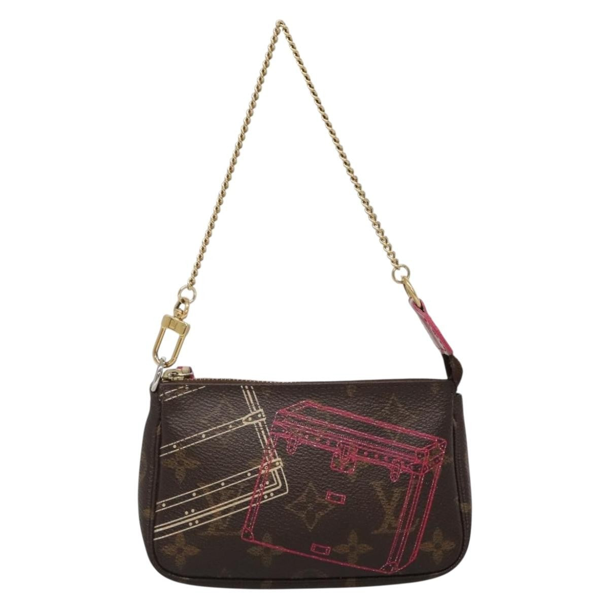 Louis Vuitton Pochette Accessoires Limited Edition Christmas Animation Monogram Canvas, BROWN, CANVAS, Clutche & pouche