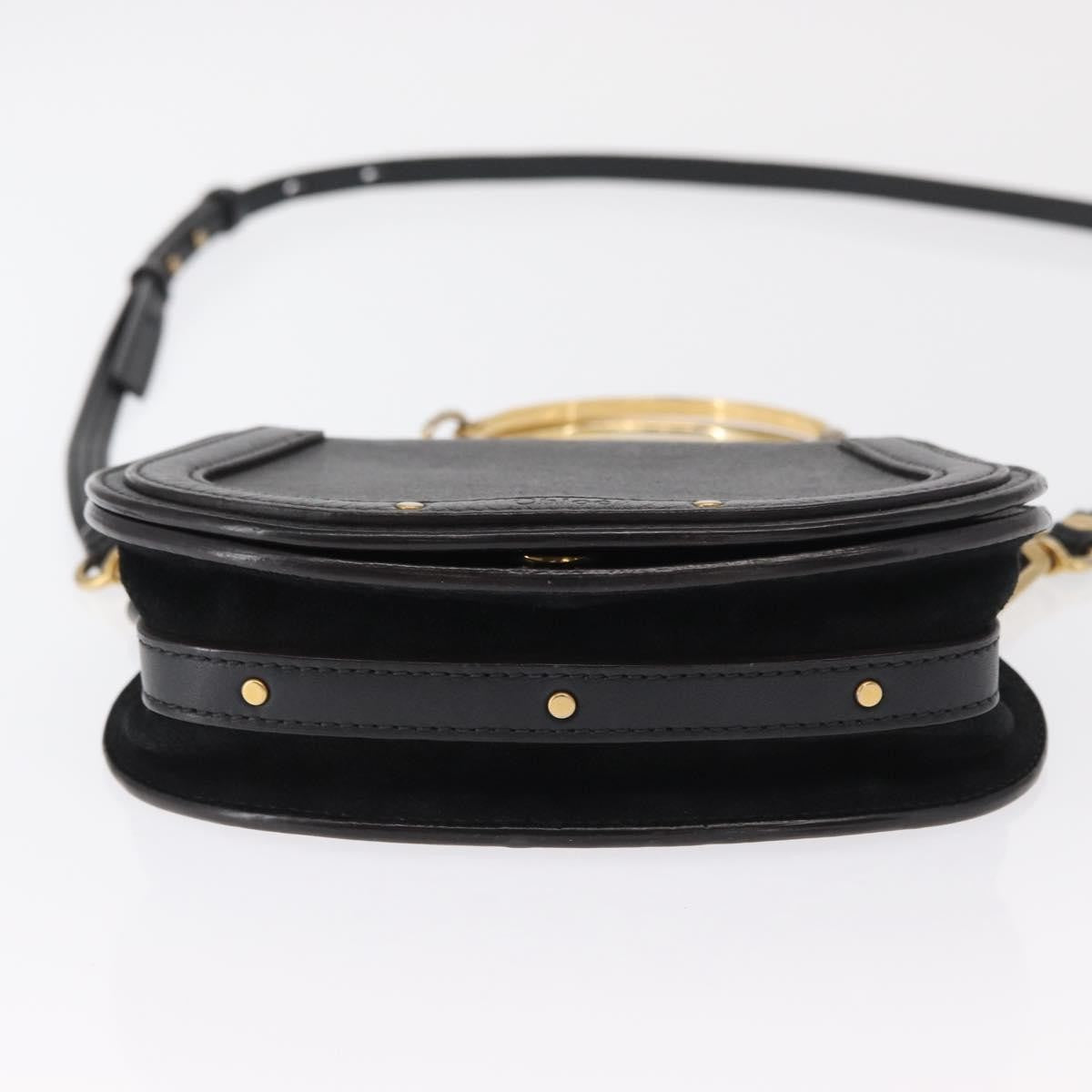 Chloe Nile Crossbody Bag Leather, BLACK, LEATHER, Handbag