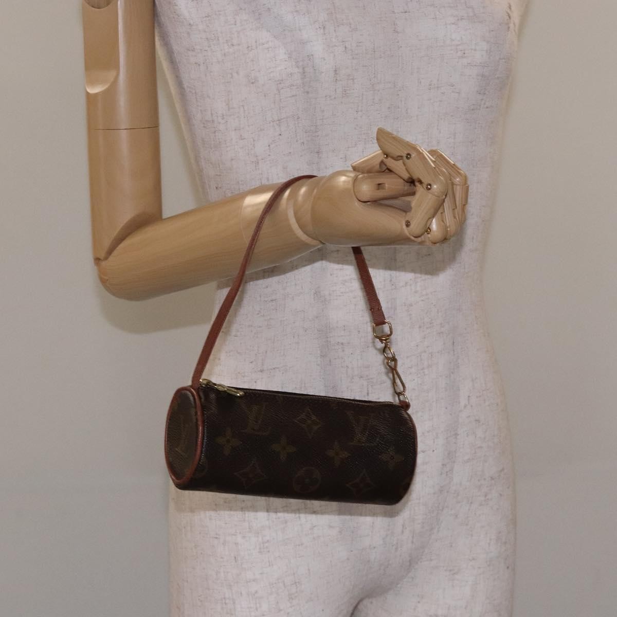 Louis Vuitton Papillon Pochette Monogram Canvas, BROWN, CANVAS, Handbag