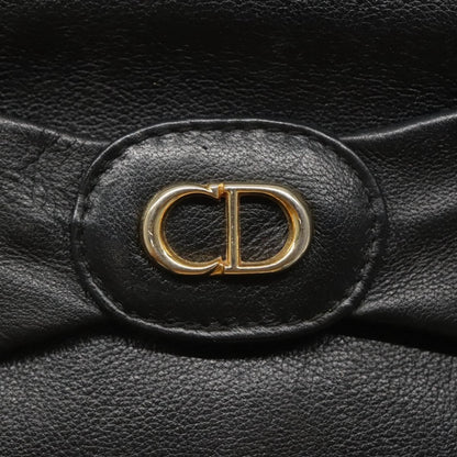 Christian Dior CD Zip Pouch Leather, BLACK, LEATHER, Clutche & pouche