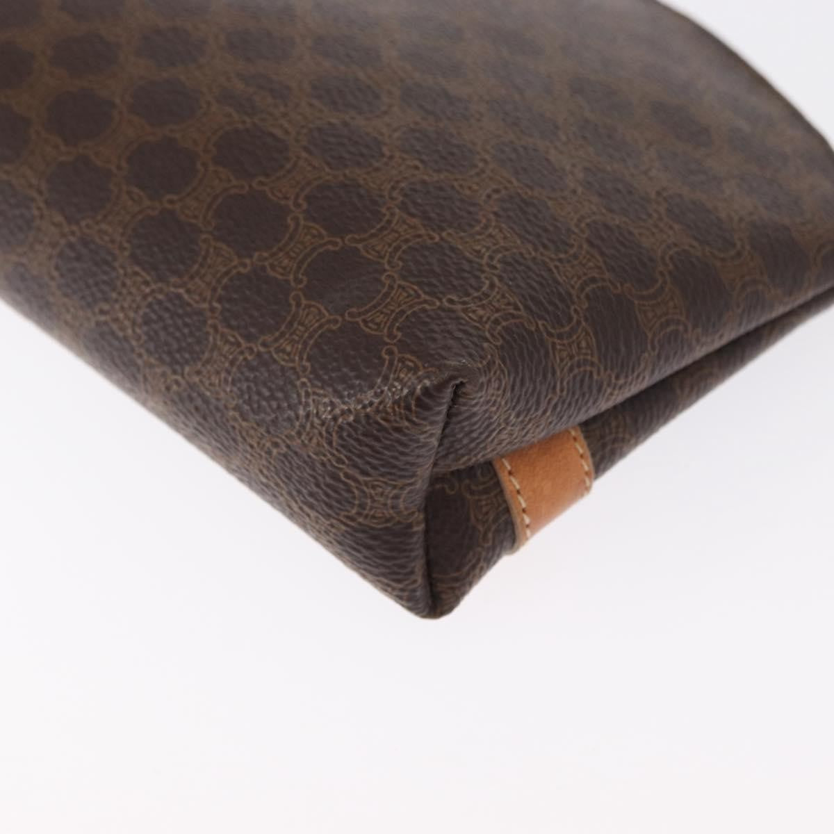 Celine Macadam Pochette Canvas and Leather, BROWN, CANVAS, Clutche & pouche