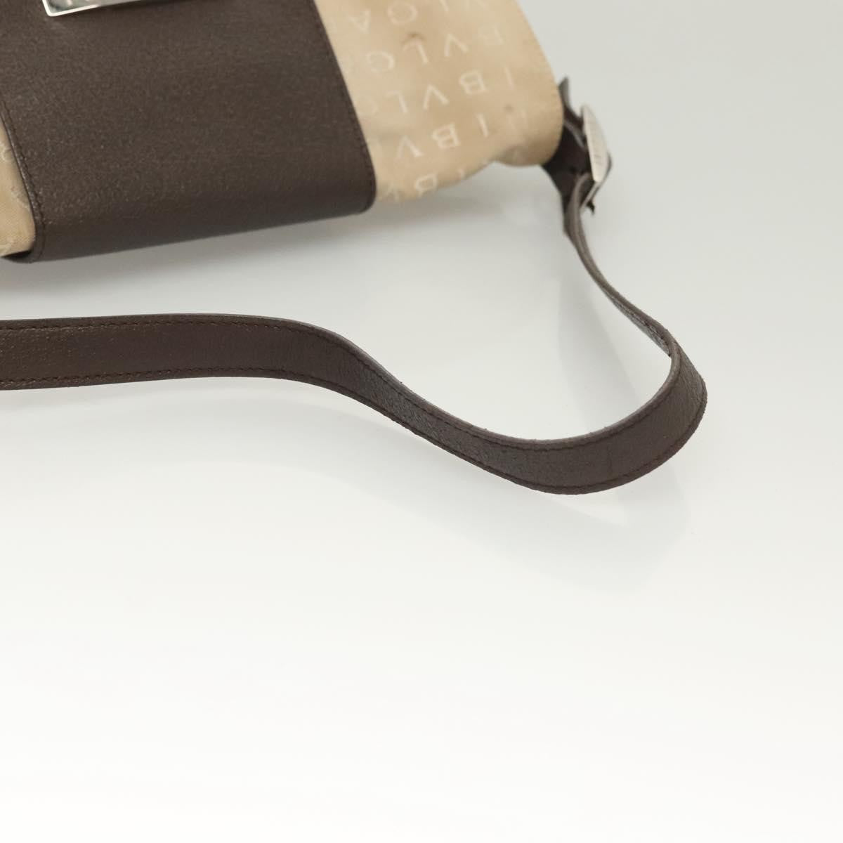 Bvlgari B.Zero1 Logomania Bag Canvas with Leather, BEIGE, CANVAS, Shoulder bag