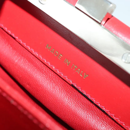 Celine Shoulder Bag Leather, RED, LEATHER, Shoulder bag
