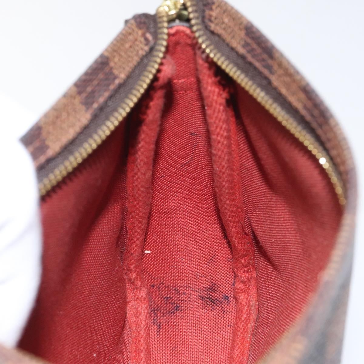 Louis Vuitton Trousse Make Up Bag Damier, BROWN, CANVAS, Clutche & pouche