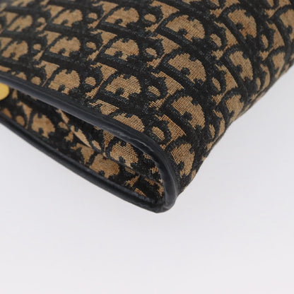Christian Dior Vintage Trotter Shoulder Bag Canvas, NAVY, CANVAS, Shoulder bag