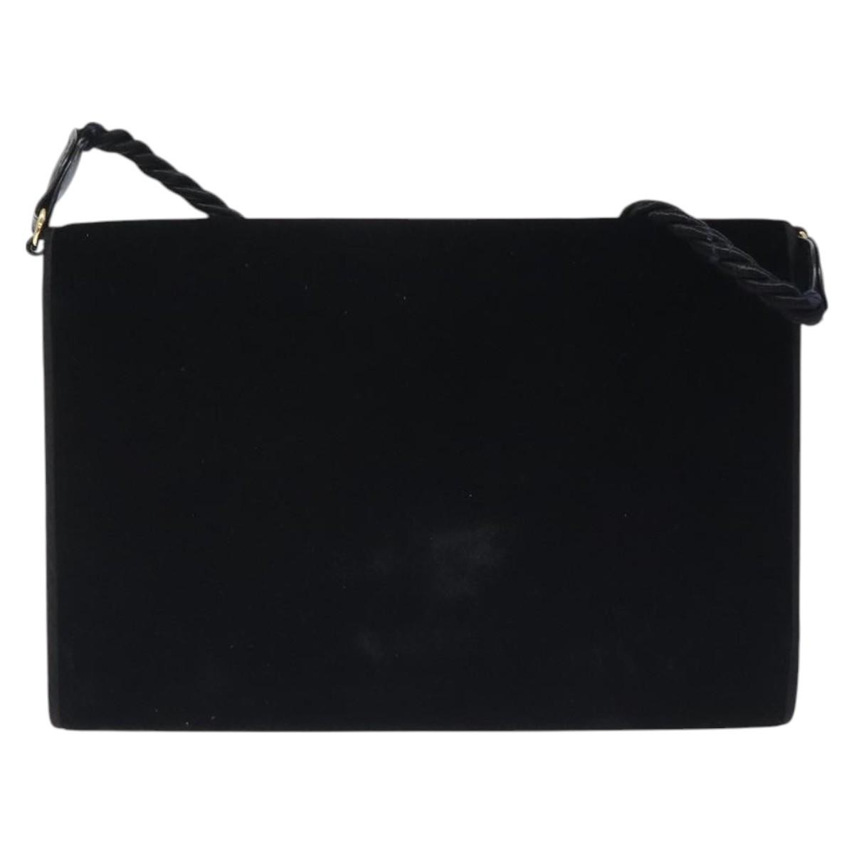 Gucci Vintage Shoulder Bag Velvet, BLACK, VELVET, Shoulder bag