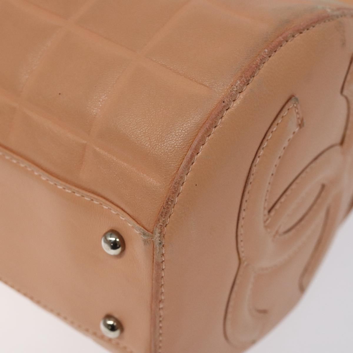 Chanel Chocolate Bar Barrel Bag Quilted Leather, BEIGE, LEATHER, Handbag