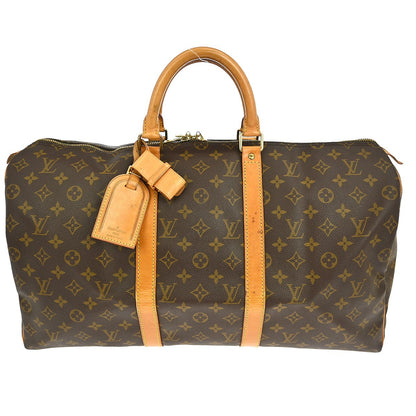 Louis Vuitton Keepall Bag Monogram Canvas, Brown, Canvas, Travel Bag