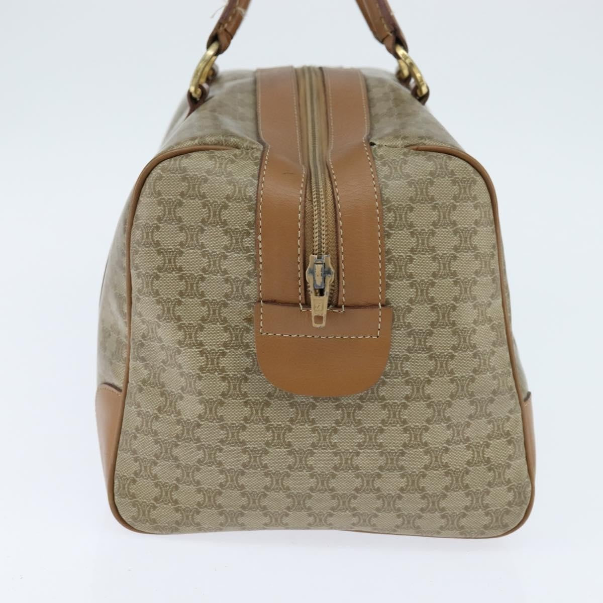 Celine Vintage Macadam Boston bag Canvas, BEIGE, CANVAS, Travel bag