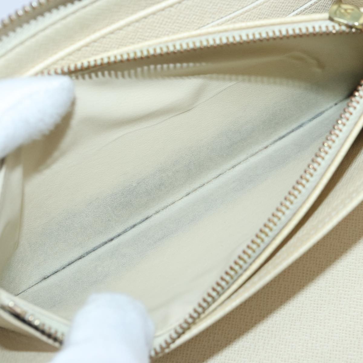 Louis Vuitton Zippy Organizer Damier, WHITE, CANVAS, Wallets