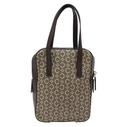 Celine C Macadam Handbag Canvas, Gray, Canvas, Handbag