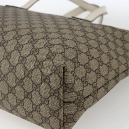 Gucci Plus Tote GG Coated Canvas with Leather, Beige, Canvas, Tote Bag