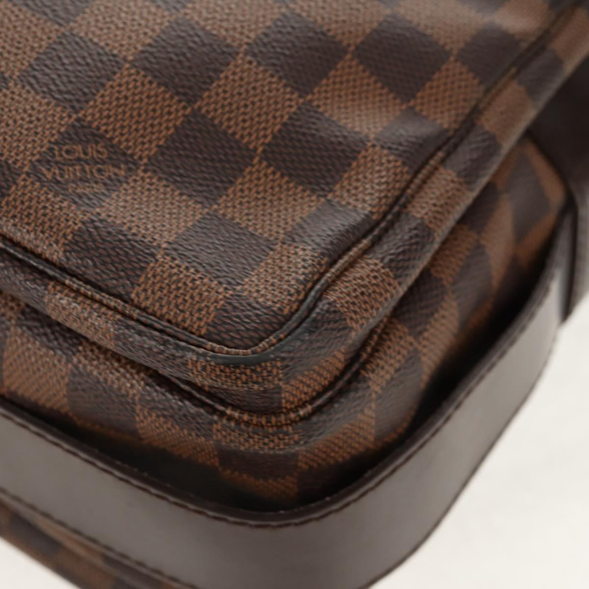 Louis Vuitton Naviglio Handbag Damier, BROWN, CANVAS, Shoulder bag