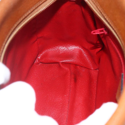 Celine Circle Logo Shoulder Bag Leather, BROWN, LEATHER, Shoulder bag
