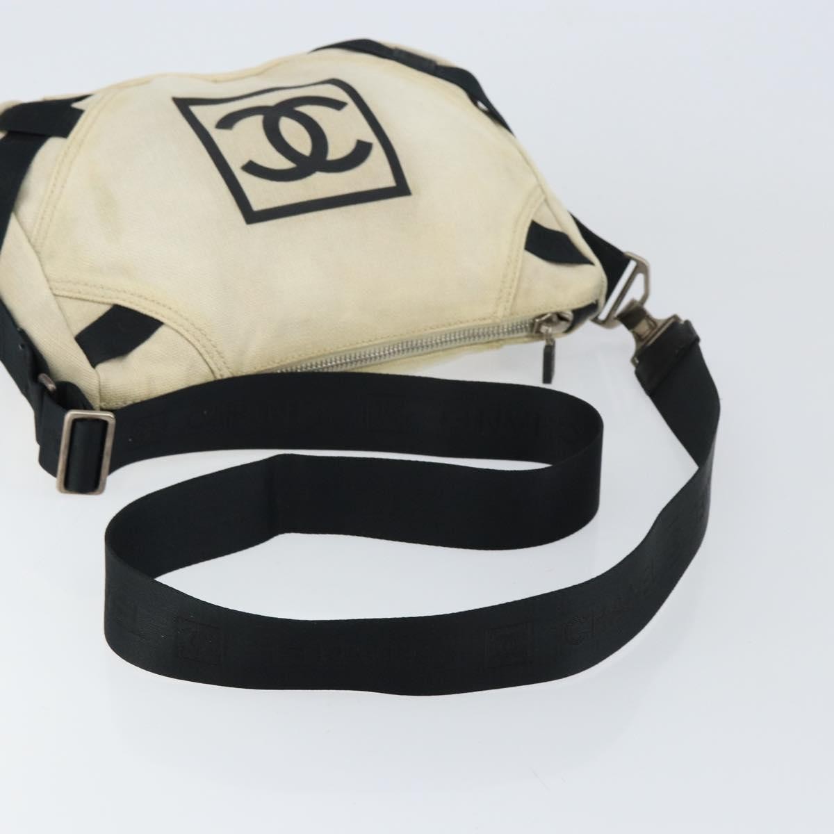 Chanel sports shoulder bag Coco mark, BEIGE, CANVAS, Shoulder bag