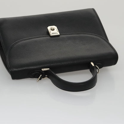 Burberry Vintage Handbag Leather, BLACK, LEATHER, Handbag