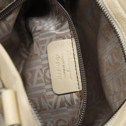 Salvatore Ferragamo Marisa Satchel Leather, ECRU, LEATHER, Handbag