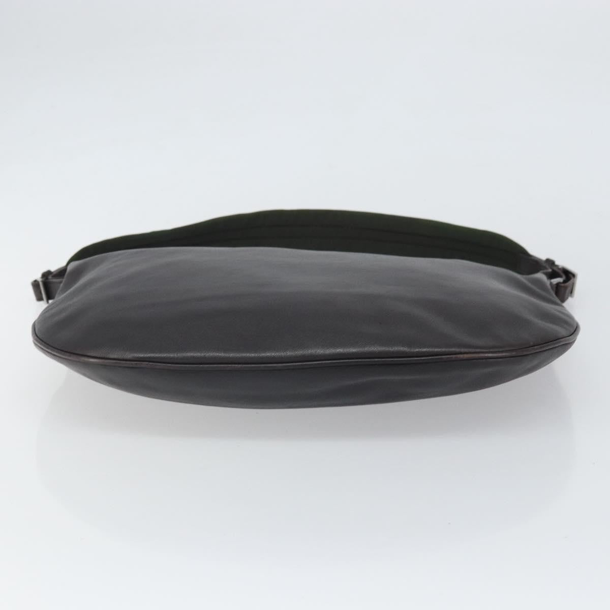 Gucci Vintage Shoulder Bag Leather, BLACK, CANVAS, Shoulder bag