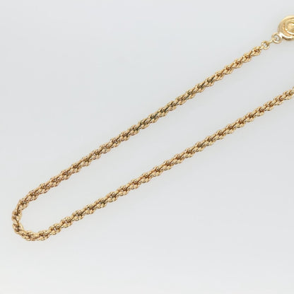 Christian Dior CD Round Pendant Necklace Metal, GOLD, METAL, Necklace