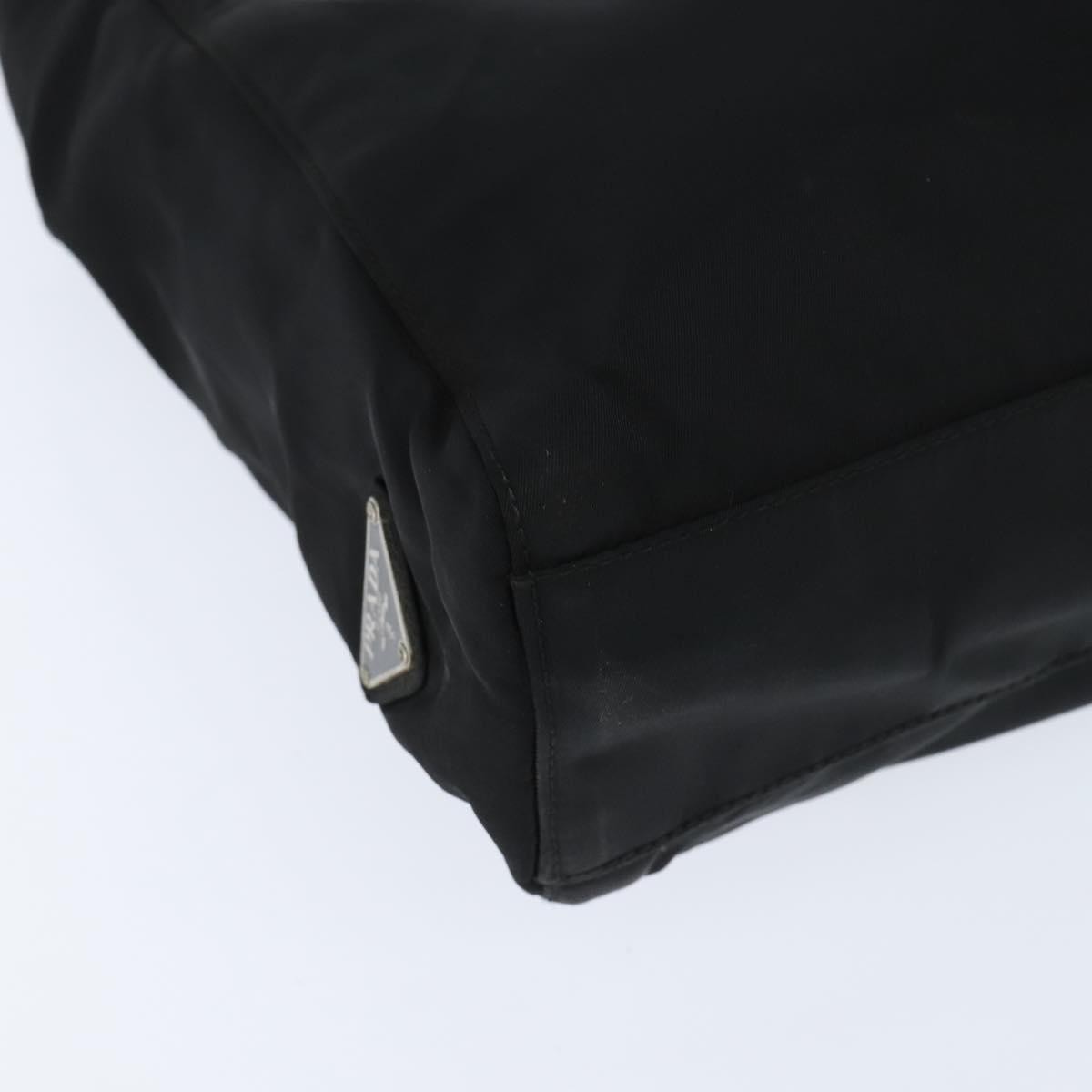 Prada Resin Handle Tote Tessuto, Black, Nylon, Tote Bag