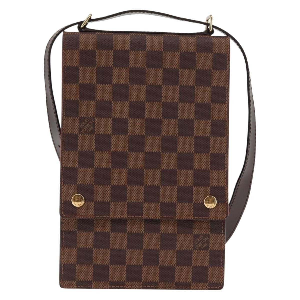 Louis Vuitton Portobello Messenger Damier, Brown, Canvas, Shoulder Bag