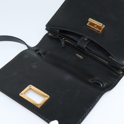 Chloe Louise Shoulder Bag Leather, BLACK, LEATHER, Shoulder bag