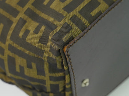 Fendi Vintage Zucca Handbag Zucca, BROWN, CANVAS, Handbag