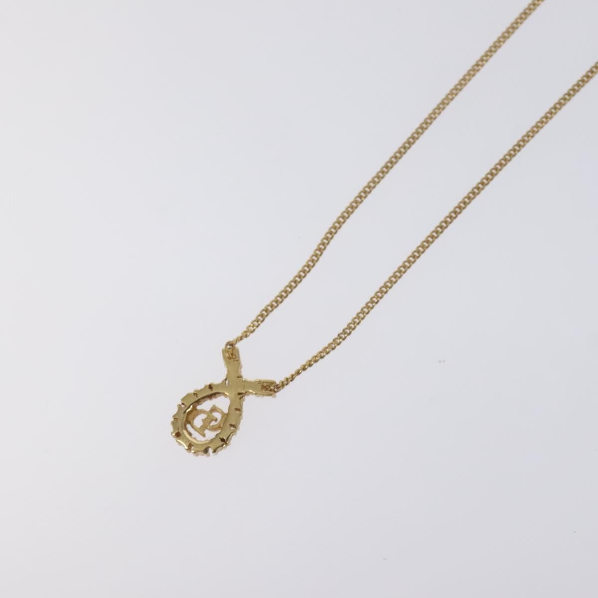 Christian Dior CD Pendant Necklace Gold-plated, GOLD, METAL, Necklace