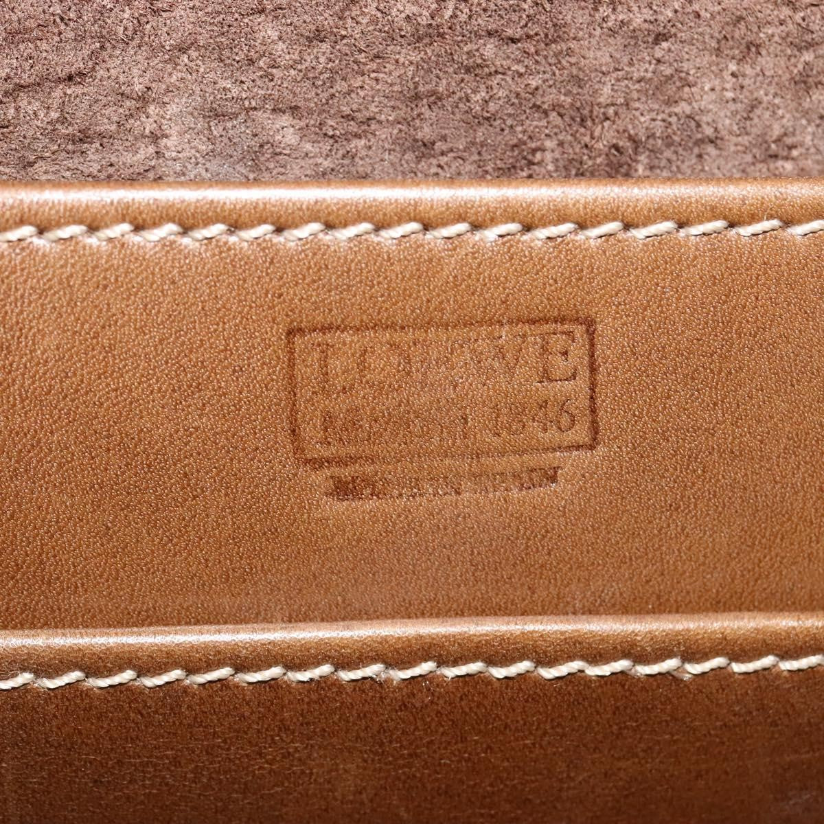 Loewe Anagram Business Leather, BEIGE, LEATHER, Briefcase