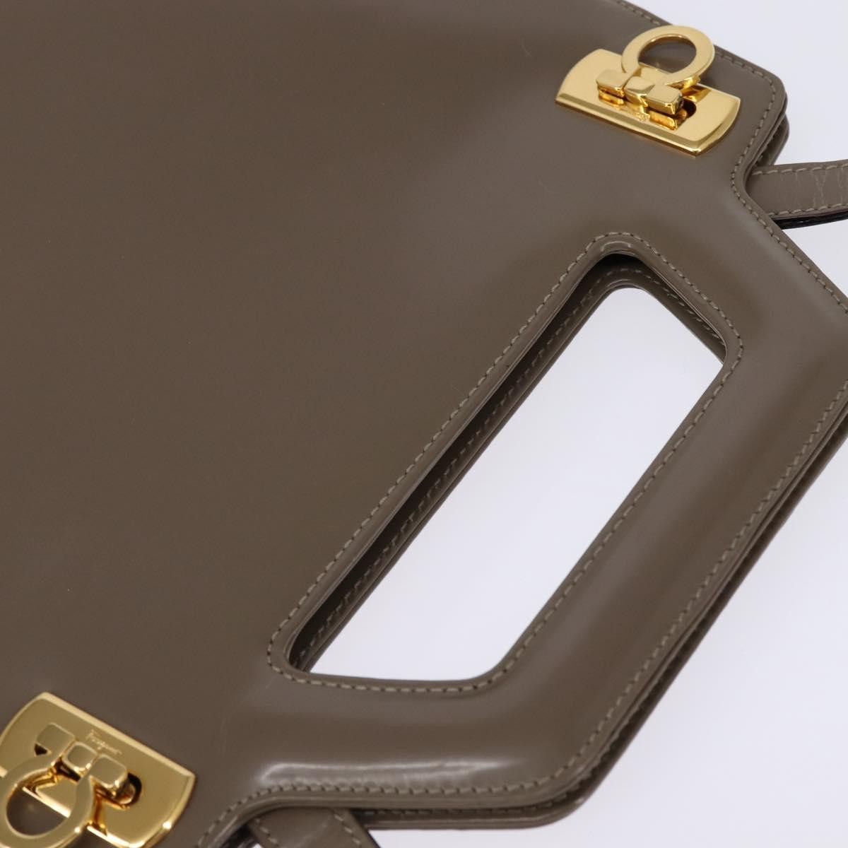 Salvatore Ferragamo Wanda Handbag Patent Leather, GRAY, PATENT_LEATHER, Handbag