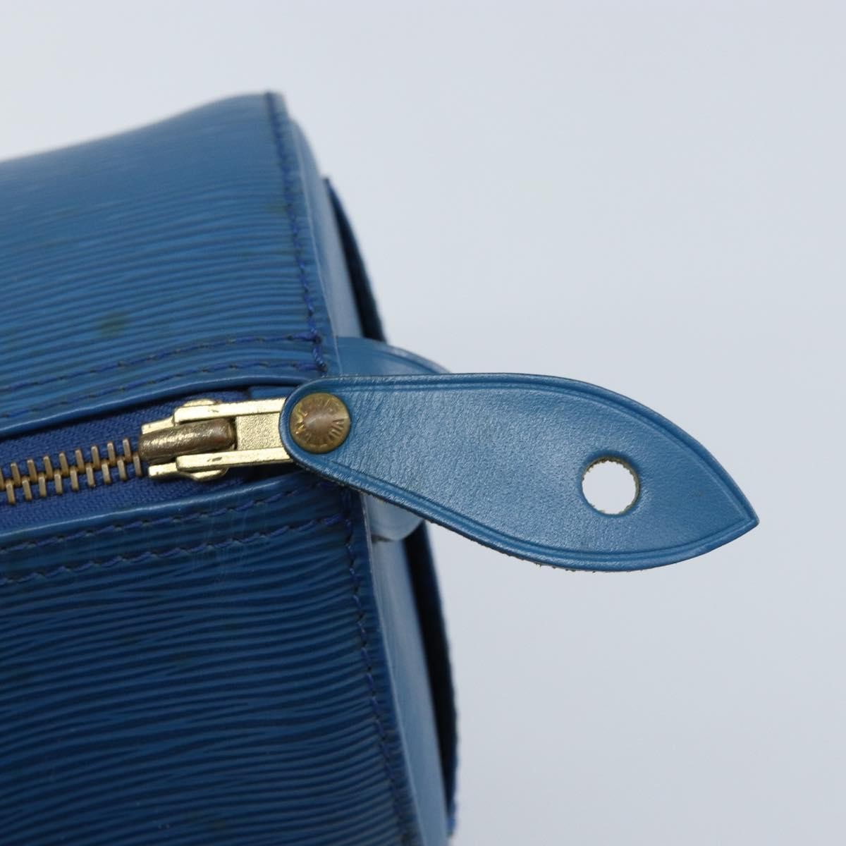 Louis Vuitton Speedy Handbag Epi Leather, BLUE, LEATHER, Handbag