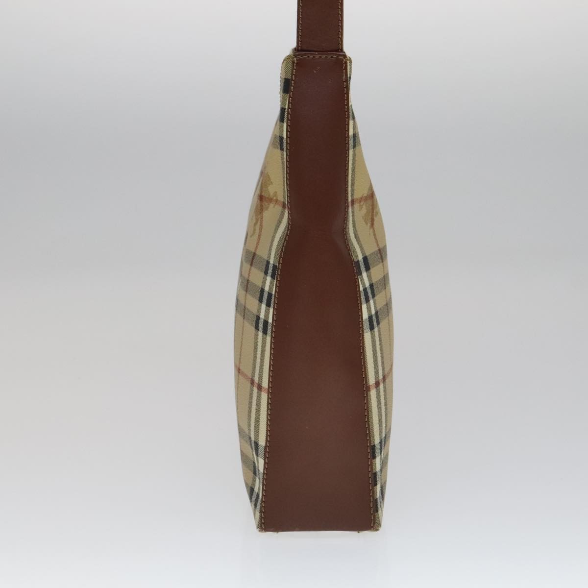 Burberry Shoulder Bag Haymarket Coated Canvas, BEIGE, PVC, Shoulder bag