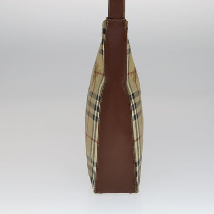 Burberry Shoulder Bag Haymarket Coated Canvas, BEIGE, PVC, Shoulder bag