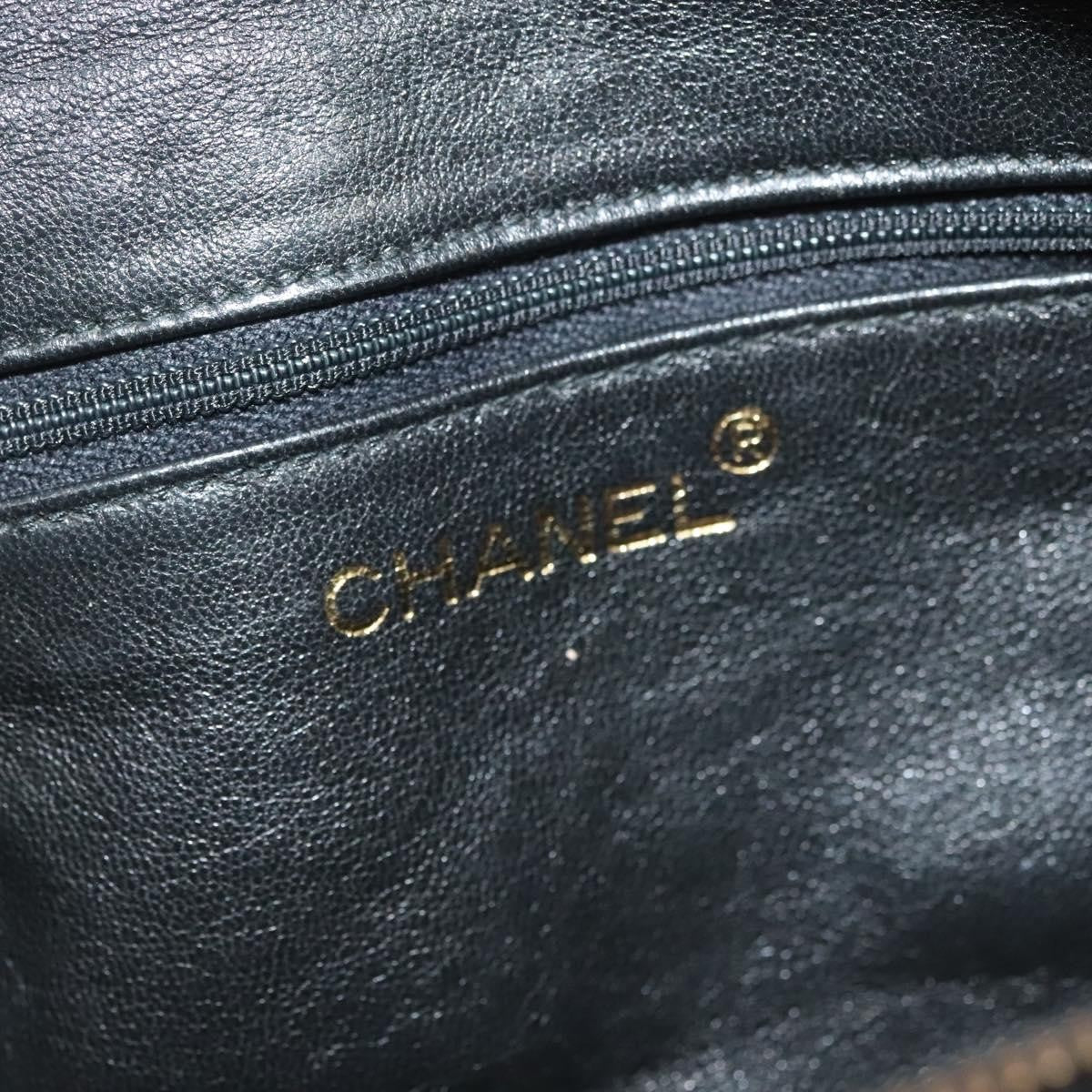Chanel Vintage Zip Belt Bag Quilted Caviar, BLACK, LEATHER, Clutche & pouche