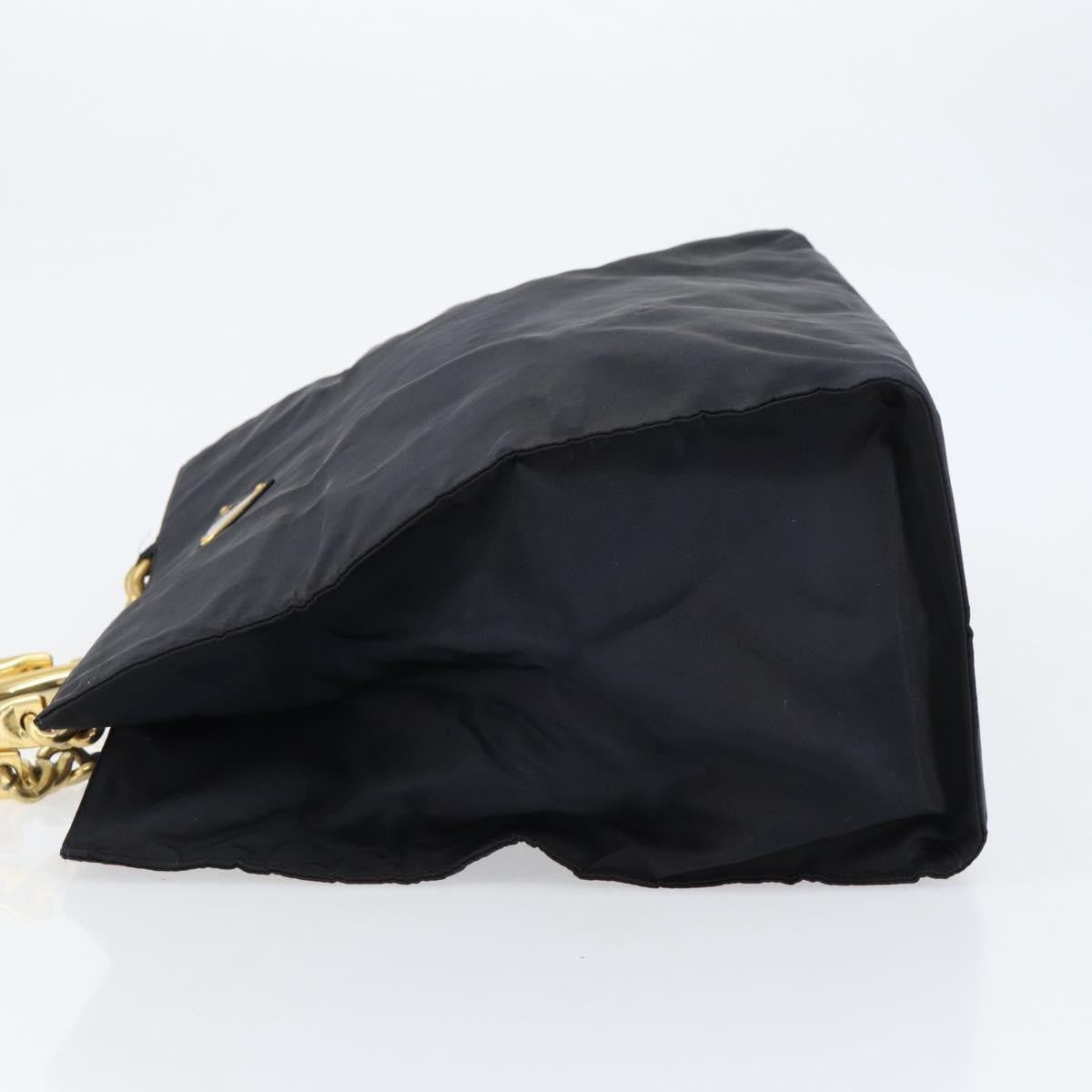 Prada Metal Handles Tote Tessuto, BLACK, NYLON, Tote bag